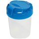 Deflecto Antimicrobial Kids No Spill Paint Cup Blue - Paint, Brush - 3.93"Height x 3.46"Width x 3.93"Depth - 1 Each - Blue - Pla