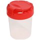 Deflecto Antimicrobial Kids No Spill Paint Cup Red - Paint, Brush - 3.93"Height x 3.46"Width x 3.93"Depth - 1 Each - Red - Plast