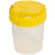 Deflecto Antimicrobial Kids No Spill Paint Cup Yellow - Paint, Brush - 3.93"Height x 3.46"Width x 3.93"Depth - 1 Each - Yellow -