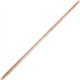 Ettore Floor Squeegee Wooden Pole Handle - 54" Length - 1" Diameter - Natural - Wood - 1 Each
