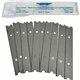 Ettore 4" Replacement Scraper Blades - 4" Length - Carbon Steel - 10 / Pack - Steel Gray