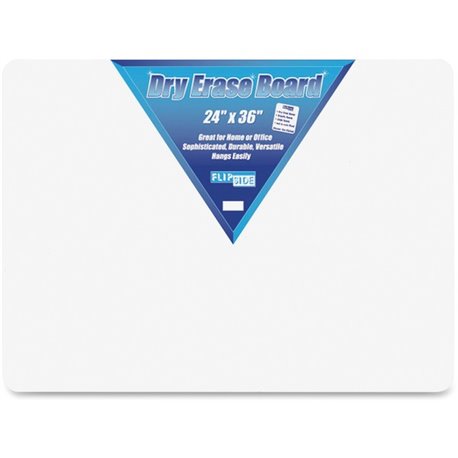 Flipside Unframed Dry Erase Board - 24" (2 ft) Width x 36" (3 ft) Height - White Surface - Rectangle - 1 Each