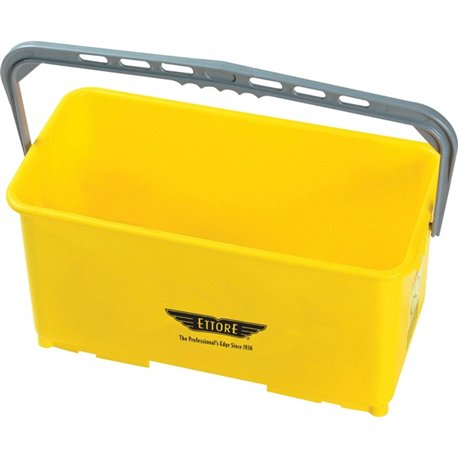 Ettore 6-gallon Super Bucket - 6 gal - Handle, Secure Grip - 10.5" x 21.8" x 11.8" - Yellow - 1 Each