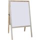 Flipside Dry-erase Board/Chalkboard Easel - Natural White/Black Surface - Hardwood Frame - Rectangle - 1 Each