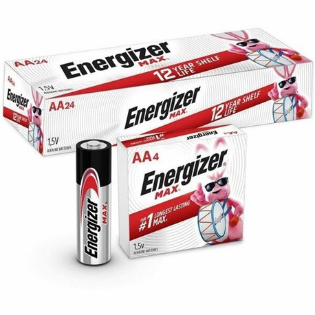 Energizer Max Alkaline AA Batteries - For Multipurpose, Digital Camera, Toy - AA - 1.5 V DC - 4 / Pack