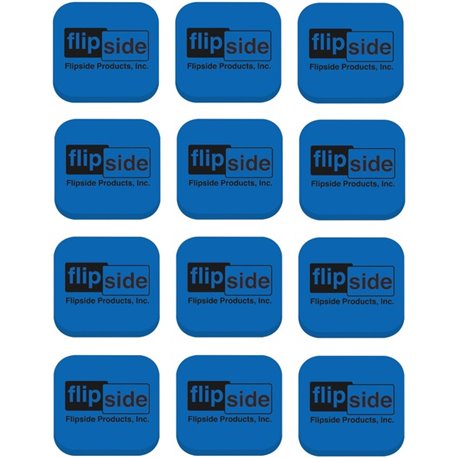 Flipside Magnetic Whiteboard Student Erasers - Blue - Square - EVA Foam - 2" Width x 2" Height x - 2" Length - 12 / Set - Magnet