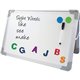 Flipside Magnetic Dry-Erase Desktop Easel - 18" (1.5 ft) Width x 12" (1 ft) Height - White Aluminum Surface - Desktop - Magnetic