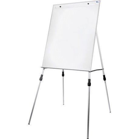 Flipside Multi-use Dry-Erase Easel Stand - 27.5" (2.3 ft) Width x 32" (2.7 ft) Height - White Aluminum Surface - Steel Frame - R