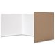 Flipside 12 x 48 Tri-fold Study Carrel - 48" Width x 12" Height48" Length - Corrugated - White - 24 / Pack