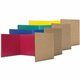 Flipside Color Tri-fold Study Carrel - 48" Width x 12" Height48" Length - Corrugated - Red, Blue, Green, Yellow - 24 / Pack