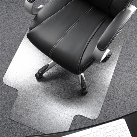 Ultimat Polycarbonate Lipped Chair Mat for Carpets up to 1/2" - 48" x 53" - Clear Lipped Polycarbonate Chair Mat For Carpets - 5