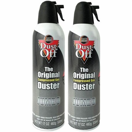 Falcon Dust-Off Jumbo Disposable Dusters - Ozone-safe, Moisture-free - 2 / Pack - Gray