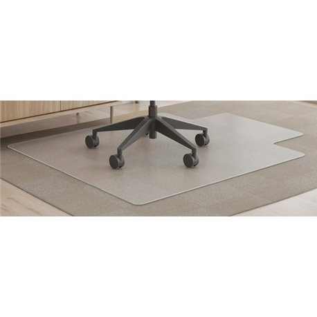 Deflecto SuperMat+ Chairmat - Medium Pile Carpet, Home Office, Commercial - 53" Length x 45" Width x 0.500" Thickness - Rectangu