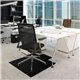 Advantagemat Black Vinyl Lipped Chair Mat for Carpets - 36" x 48" - 48" Length x 36" Width x 0.090" Depth x 0.090" Thickness - L