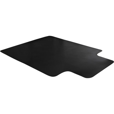 Advantagemat Black Vinyl Lipped Chair Mat for Hard Floor - 45" x 53" - Hard Floor - 53" Length x 45" Width x 0.080" Depth x 0.08