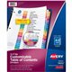 Avery A-Z Customizable Multicolor TOC Dividers - 156 x Divider(s) - A-Z, Table of Contents - 26 Tab(s)/Set - 8.5" Divider Width 