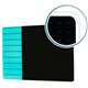 Viztex Glacier Teal & Black Plan & Grid Glass Dry Erase Board - 17" x 23" - 17" (1.4 ft) Width x 23" (1.9 ft) Height - Tempered 