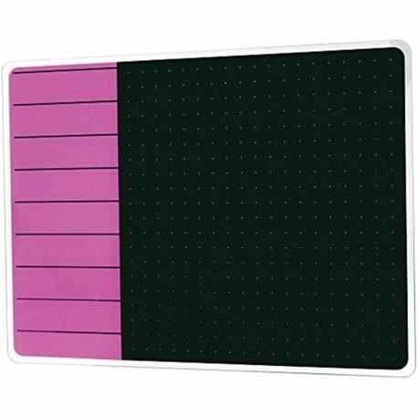 Viztex Glacier Violet & Black Plan & Grid Glass Dry Erase Board - 17" x 23" - 17" (1.4 ft) Width x 23" (1.9 ft) Height - Violet 