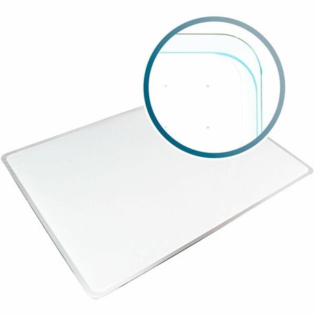 Viztex Glacier White Multi-Purpose Grid Glass Dry Erase Board 24" x 36" - Provides highly effective visual communication and org