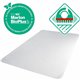 Floortex Ecotex BioPlus Eco Friendly Carbon Neutral Polycarbonate Chair Mat for Carpet - 46" x 60" - Clear Rectangular Marlon Bi