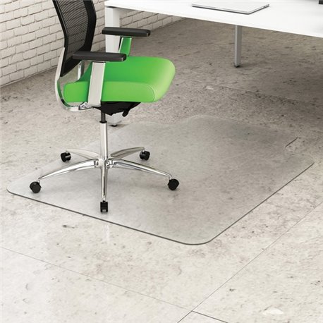Deflecto Earth Source Hard Floor Chair Mat - Hard Floor - 53" Length x 45" Width x 0.100" Thickness - Lip Size 12" Length x 25" 