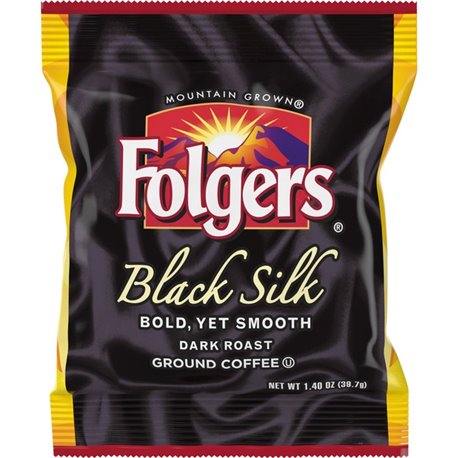 Folgers Ground Black Silk Coffee - Dark - 1.4 oz - 42 / Carton