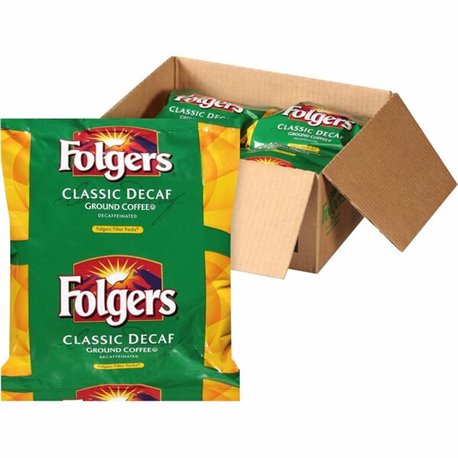 Folgers Filter Pack Classic Decaf Coffee - 9 oz Per Pouch - 40 / Carton