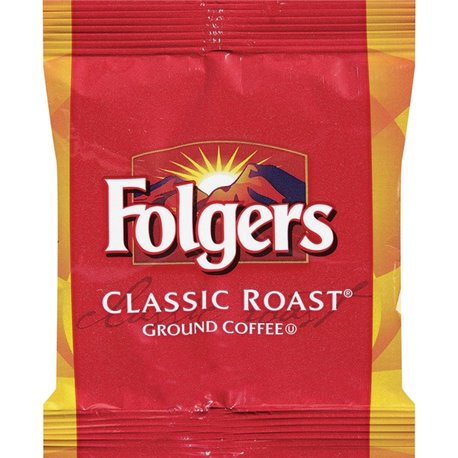 Folgers Regular Classic Roast Coffee - Medium - 1.5 oz Per Bag - 42 / Carton