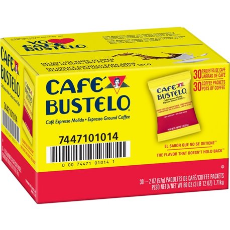 Caf&eacute Bustelo Ground Espresso Coffee - Dark - 2 oz - 30 / Carton