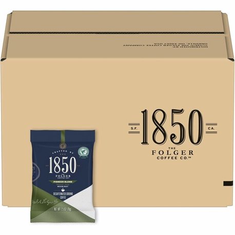 1850 Ground Pioneer Blend Decaf Coffee - Medium - 2.5 oz - 24 / Carton