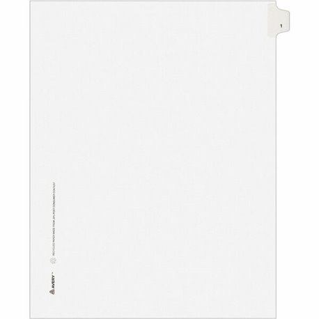 Avery Individual Legal Exhibit Dividers - Avery Style - Unpunched - 25 x Divider(s) - 25 Printed Tab(s) - Digit - 1 - 1 Tab(s)/S