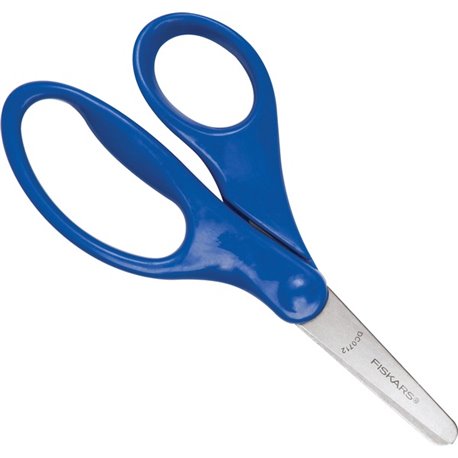 Fiskars 5" Blunt-tip Kids Scissors - 5" Overall LengthSafety Edge Blade - Blunted Tip - Blue - 1 Each