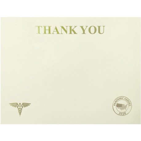 St. James Premium-Weight Certificates - 65 lb Basis Weight - "Thank You" - 8.5" x 11" - Inkjet, Laser Compatible - Ivory, Gold F