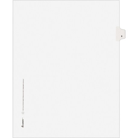 Avery Individual Legal Exhibit Dividers - Avery Style - Unpunched - 25 x Divider(s) - 25 Printed Tab(s) - Digit - 6 - 1 Tab(s)/S