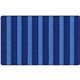 Flagship Carpets Basketweave Stripes Classroom Rug - Floor Rug - 91.20" Length x 12 ft Width - Rectangle - Blue - Nylon
