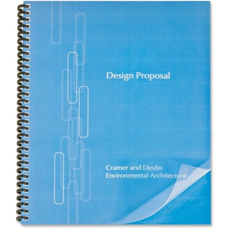 GBC Lined Design Binding Presentation Covers - For Letter 8 1/2" x 11" Sheet - Clear - Polypropylene - 25 / Pack