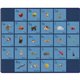 Flagship Carpets See My Alphabet Classroom Rug - Floor Rug - 13.17 ft Length x 10.50 ft Width x 0.50" Thickness - Rectangle - Bl