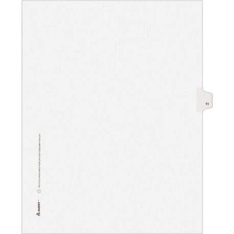 Avery Individual Legal Exhibit Dividers - Avery Style - Unpunched - 25 x Divider(s) - 25 Printed Tab(s) - Digit - 11 - 1 Tab(s)/