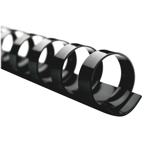 GBC CombBind Binding Spines - 0.25" Maximum Capacity - 25 x Sheet Capacity - For Letter 8 1/2" x 11" Sheet - 19 x Rings - Black 