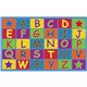 Flagship Carpets Cheerful Alphabet Classroom Rug - 12 ft Length x 90" Width x 0.50" Thickness - Rectangle - Multicolor