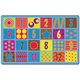 Flagship Carpets Counting Fun 24-seat Rug - 12 ft Length x 90" Width - Multicolor