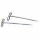 Gem Office Products T-pins - 2" Length - 100 / Box - Nickel - Steel