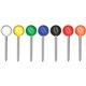 Gem Office Products Round Head Map Tacks - 0.18" Head - 0.4" Length - 100 / Box - Assorted