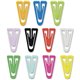 Gem Office Products Triangular Paper Clips - Medium - for Paper, File - Non-magnetic - 500 / Box - Assorted - Plastic