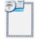 Geographics Conventional Blue Certificate - 24 lb Basis Weight - 11" x 8.5" - Inkjet, Laser Compatible - Blue with White Border 