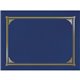 Geographics Letter, A4+ Recycled Certificate Holder - 8 1/2" x 11" , 10" x 8" , 8 17/64" x 11 11/16" - Linen - Navy Blue - 30% R