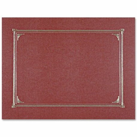 Geographics Letter, A4 Recycled Certificate Holder - 8 1/2" x 11" , 10" x 8" , 8 17/64" x 11 11/16" - Linen - Burgundy - 30% Rec