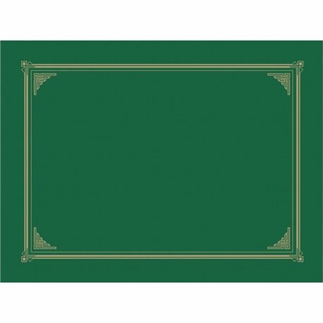 Geographics A4, Letter Recycled Certificate Holder - 8 19/64" x 11 45/64" , 8 1/2" x 11" , 8" x 10" - Green - 30% Recycled - 6 /