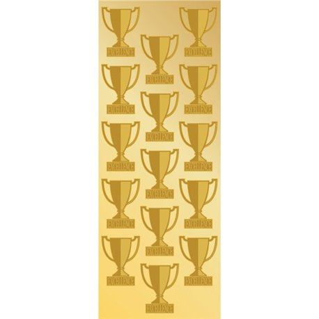 Geographics Gold Foil Trophy Seals - 1.25" Diameter - Self-adhesive - For Award, Certificate, Gift, Envelope, Scrapbooking, Dipl