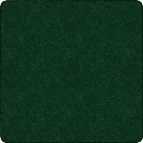 Flagship Carpets Amerisoft Solid Color Rug - 72" Length x 72" Width - Square - Emerald Green - Polyester, Nylon